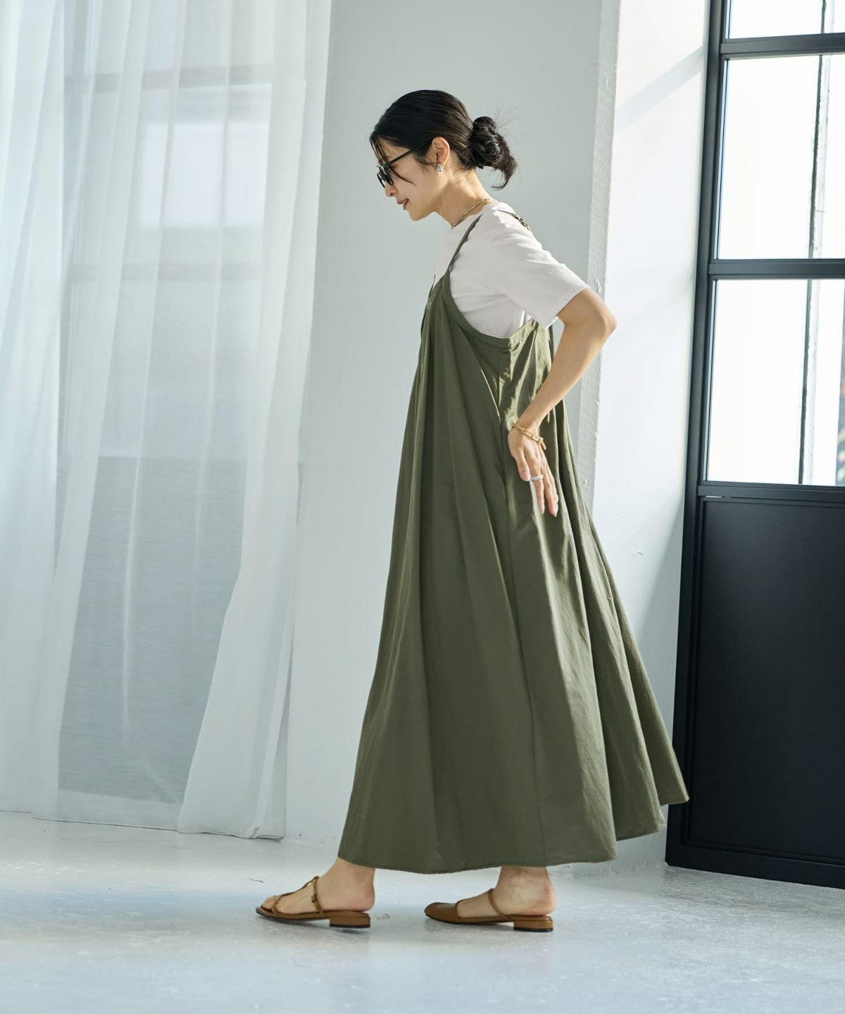 着用イメージ 164cm 02サイズ カーキ