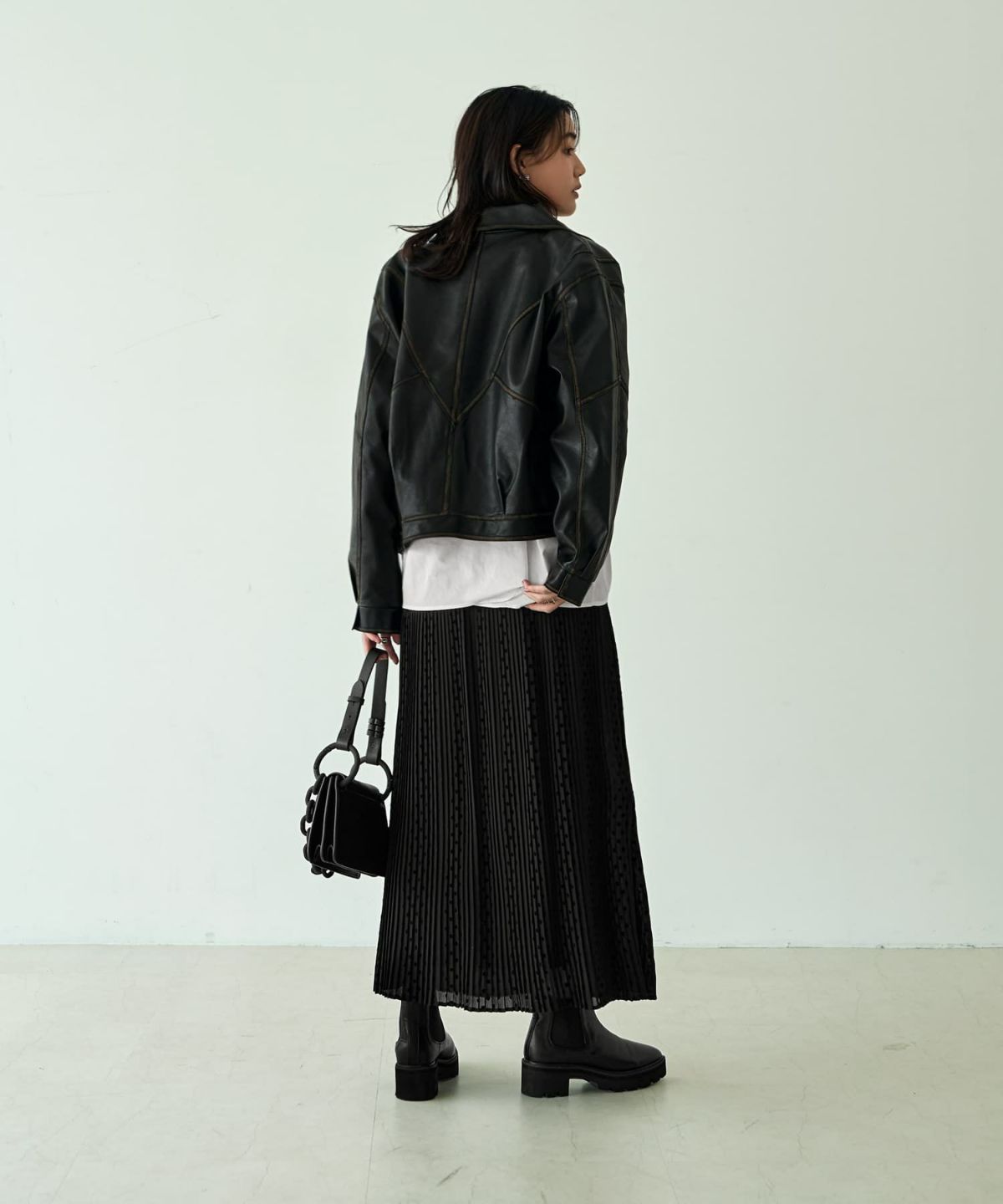 着用イメージ 166cm ブラック