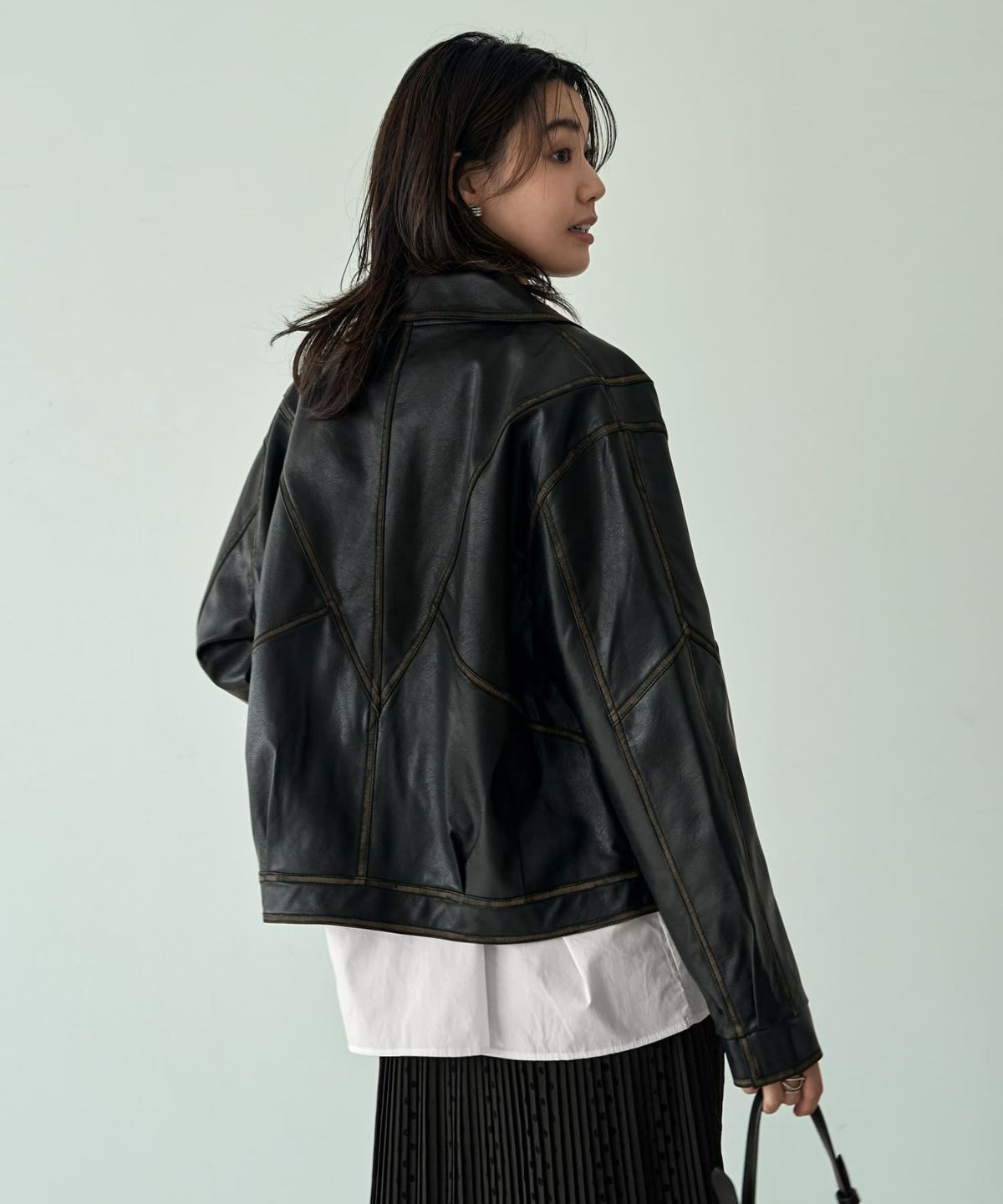 着用イメージ 166cm ブラック