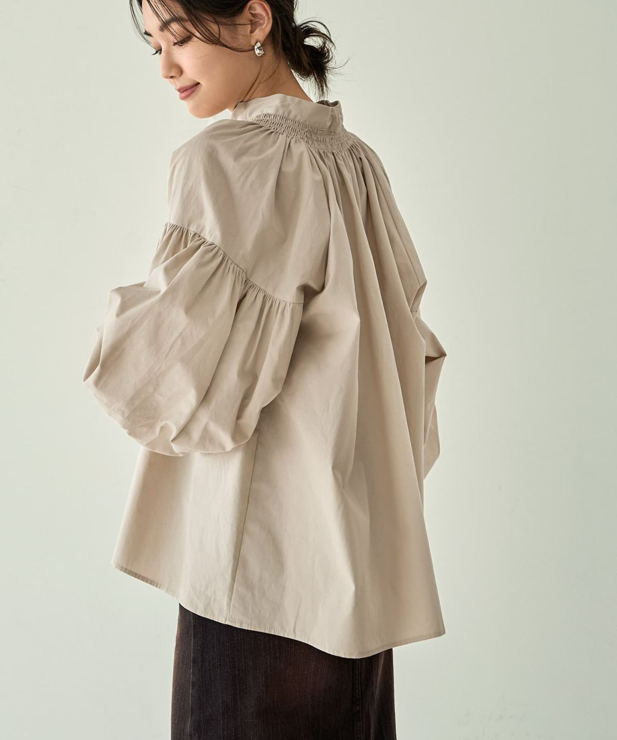 着用イメージ 166㎝　ベージュ