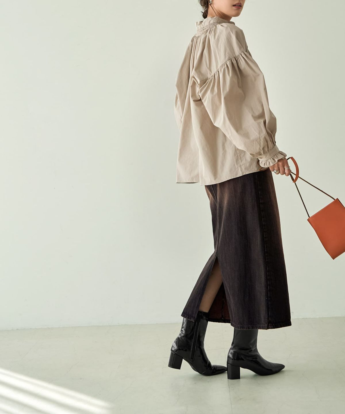 着用イメージ 166㎝　ベージュ