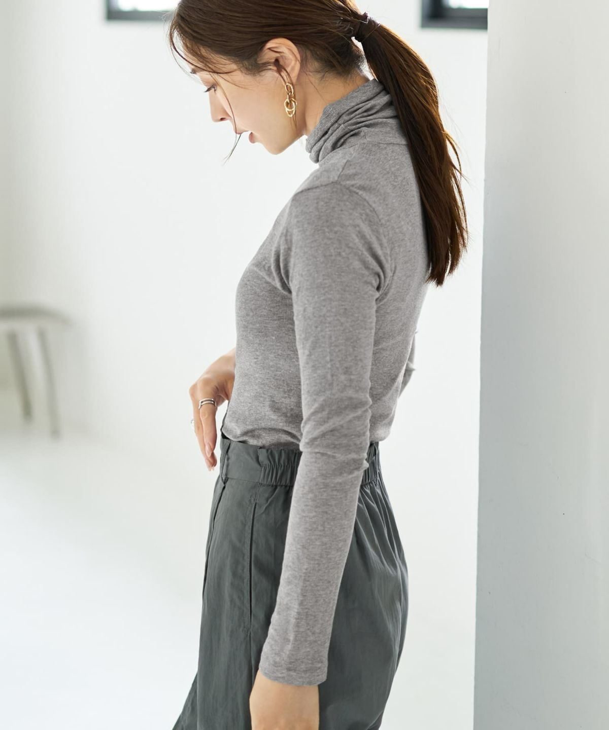 着用イメージ 166cm グレー