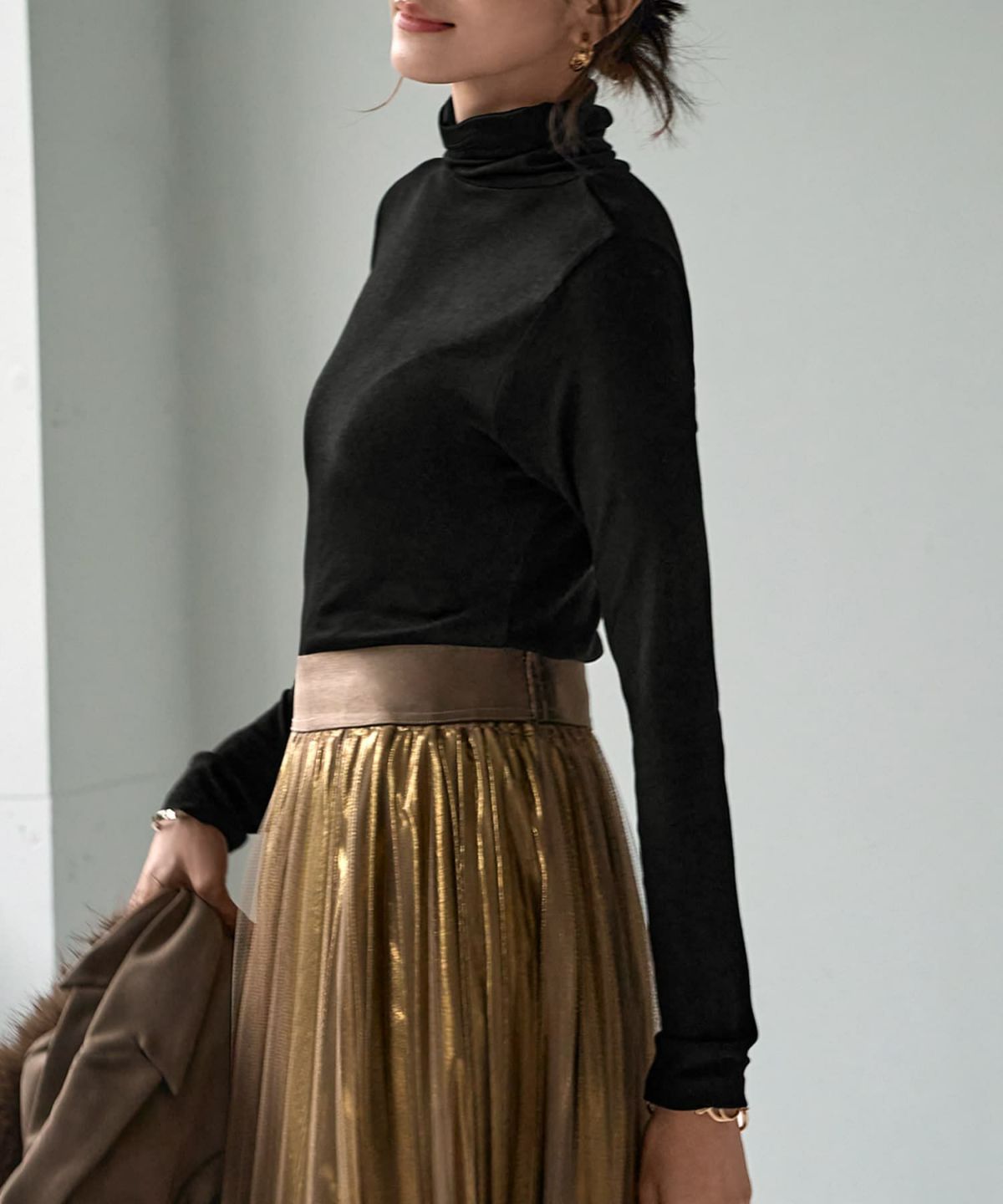 着用イメージ 166cm ブラック