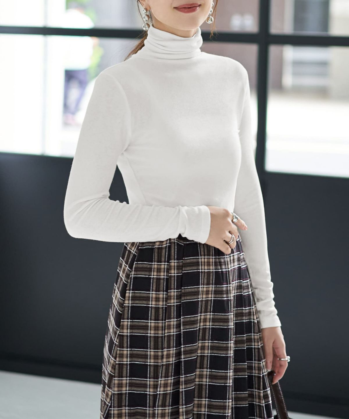 着用イメージ 166cm ホワイト