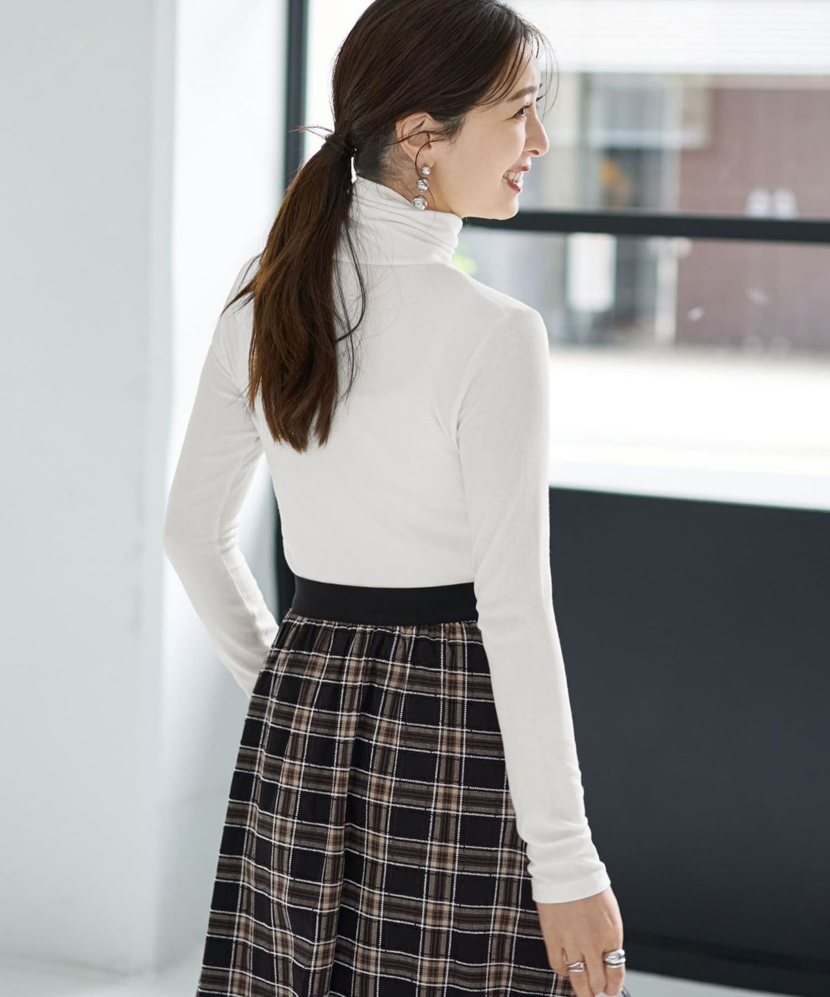 着用イメージ 166cm ホワイト