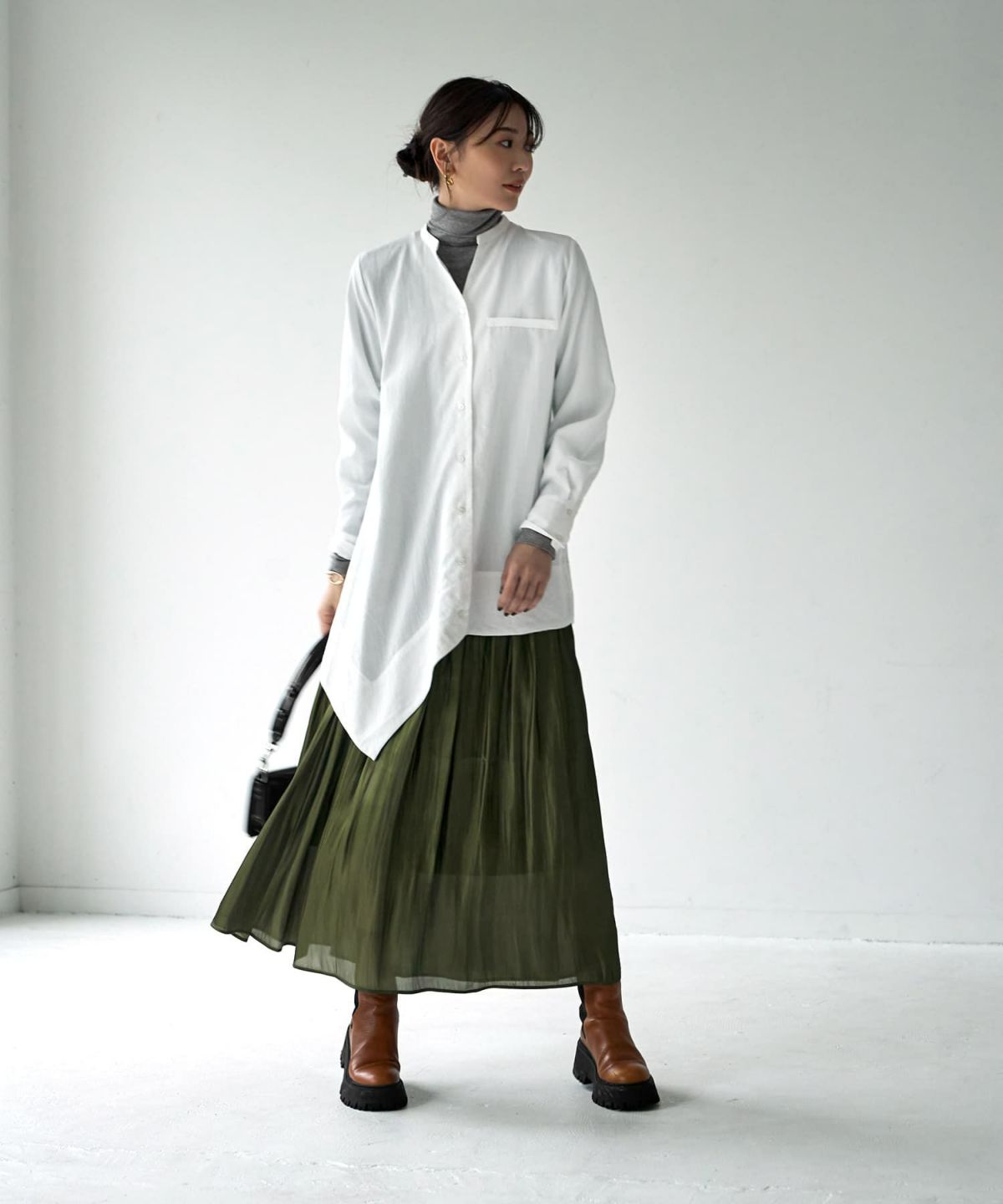 着用イメージ 166cm グレー