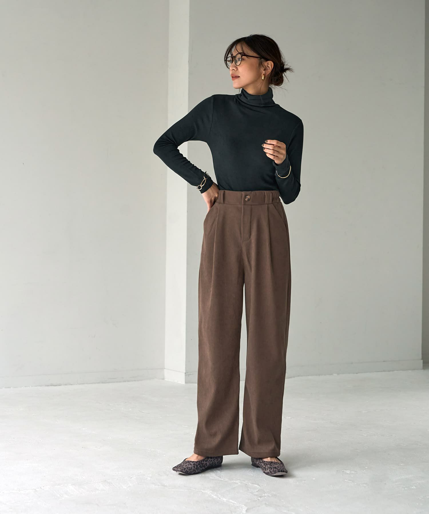 着用イメージ 166cm チャコール