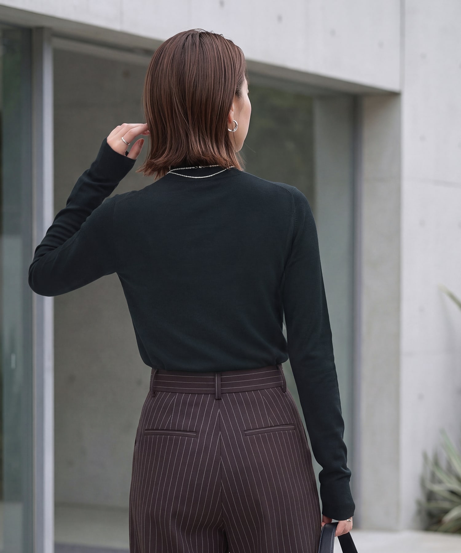 着用イメージ 166cm チャコール