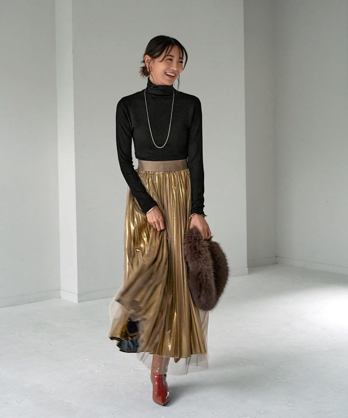 着用イメージ 166cm ブラック