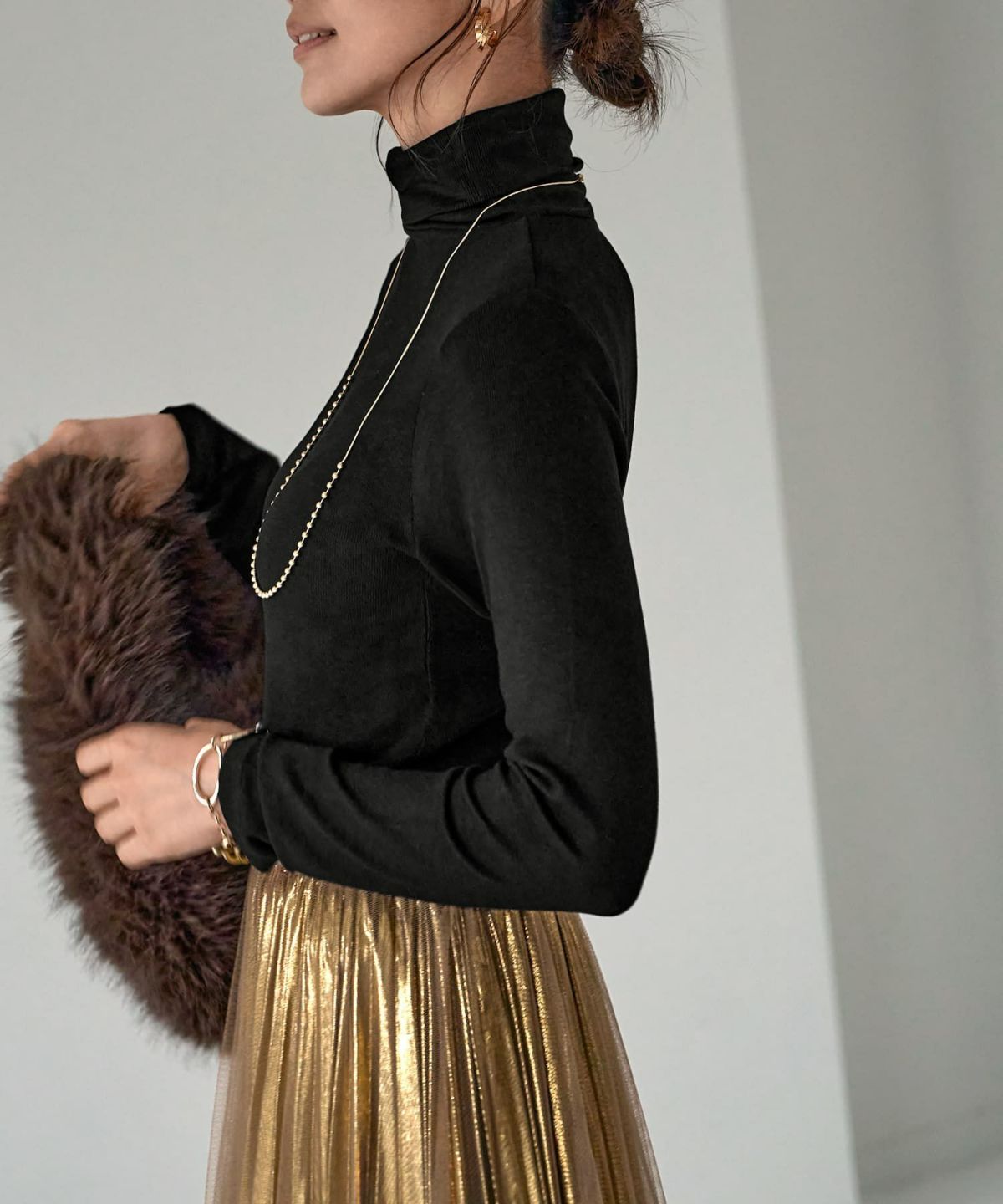 着用イメージ 166cm ブラック