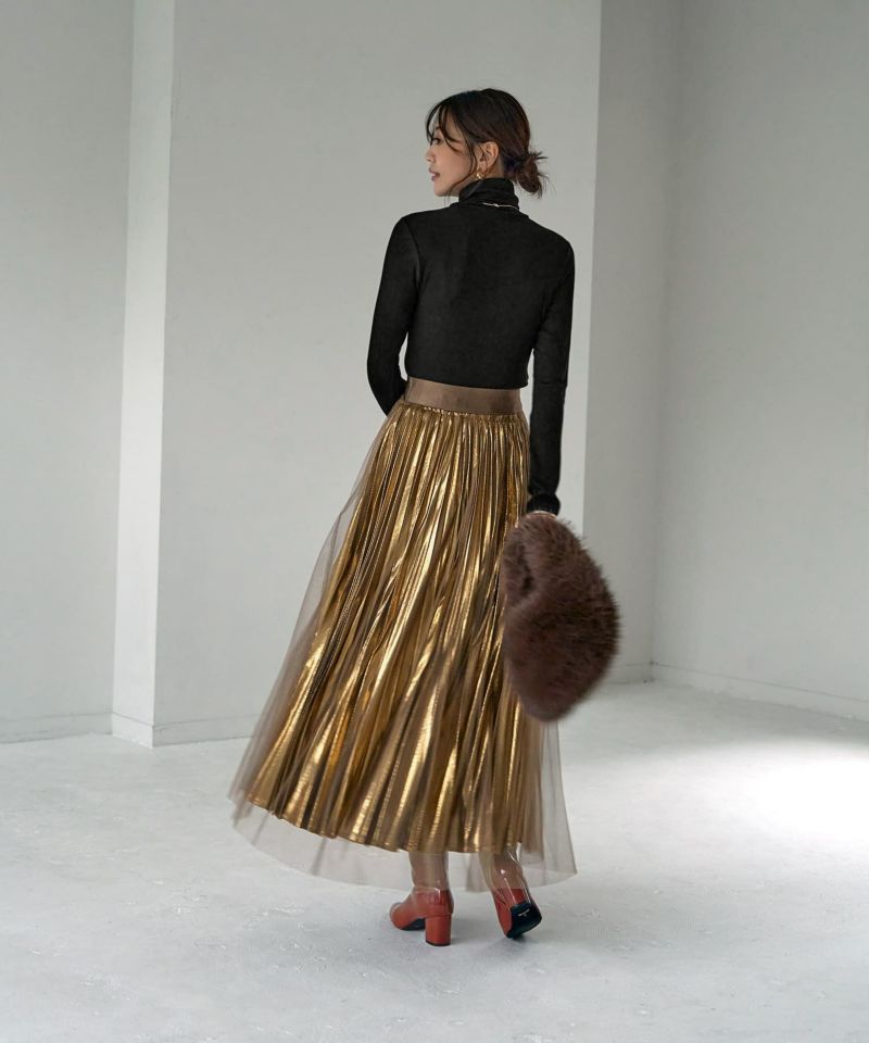 トップス aa.818 index ブラウス シャツ 「8色展開/XS-LLサイズ」タックパフスリーブ