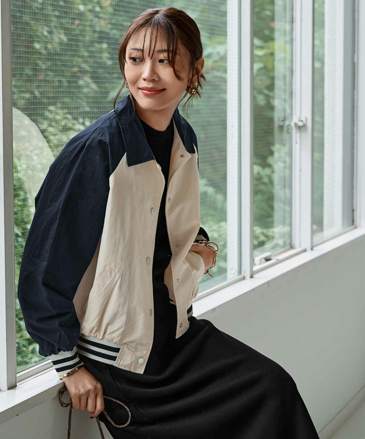 着用イメージ 166㎝　ネイビーミックス