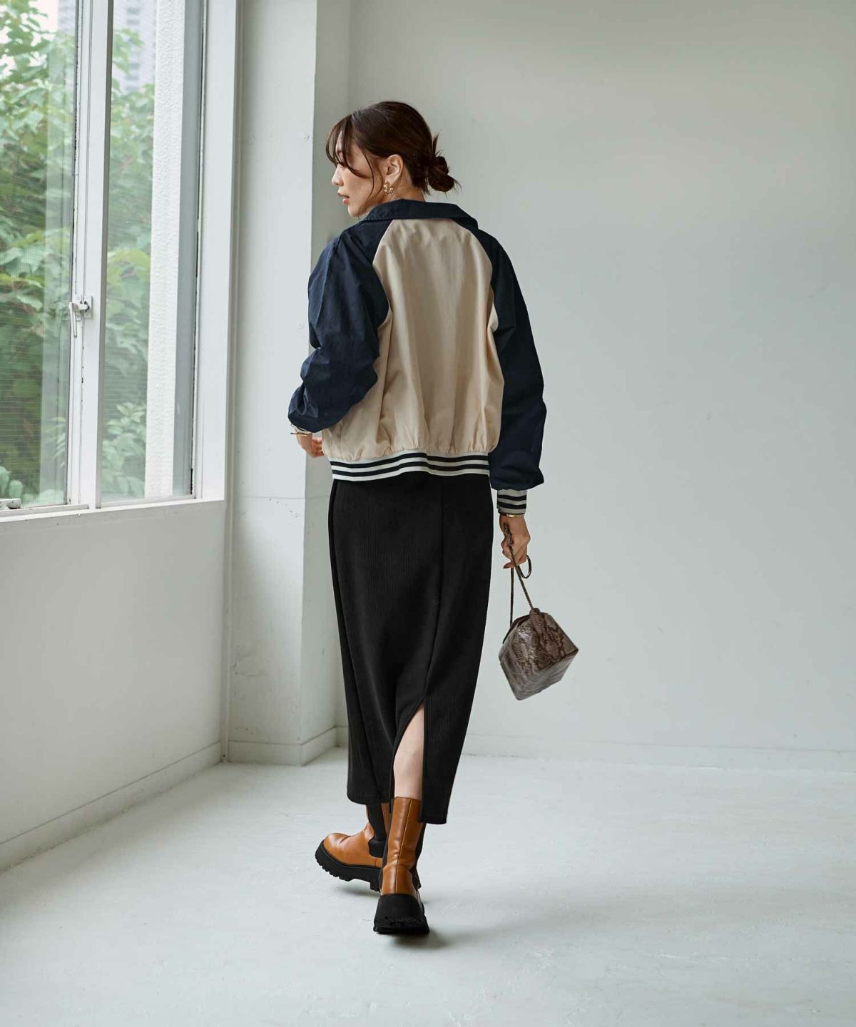 着用イメージ 166㎝　ネイビーミックス