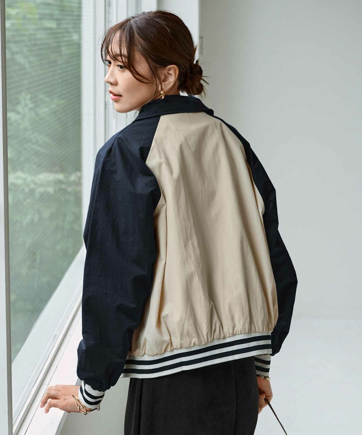 着用イメージ 166㎝　ネイビーミックス