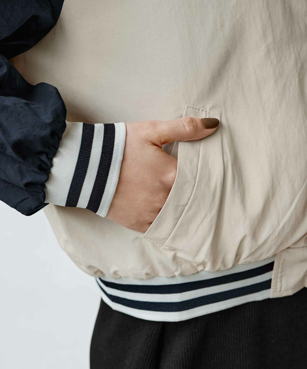 着用イメージ 166㎝　ネイビーミックス