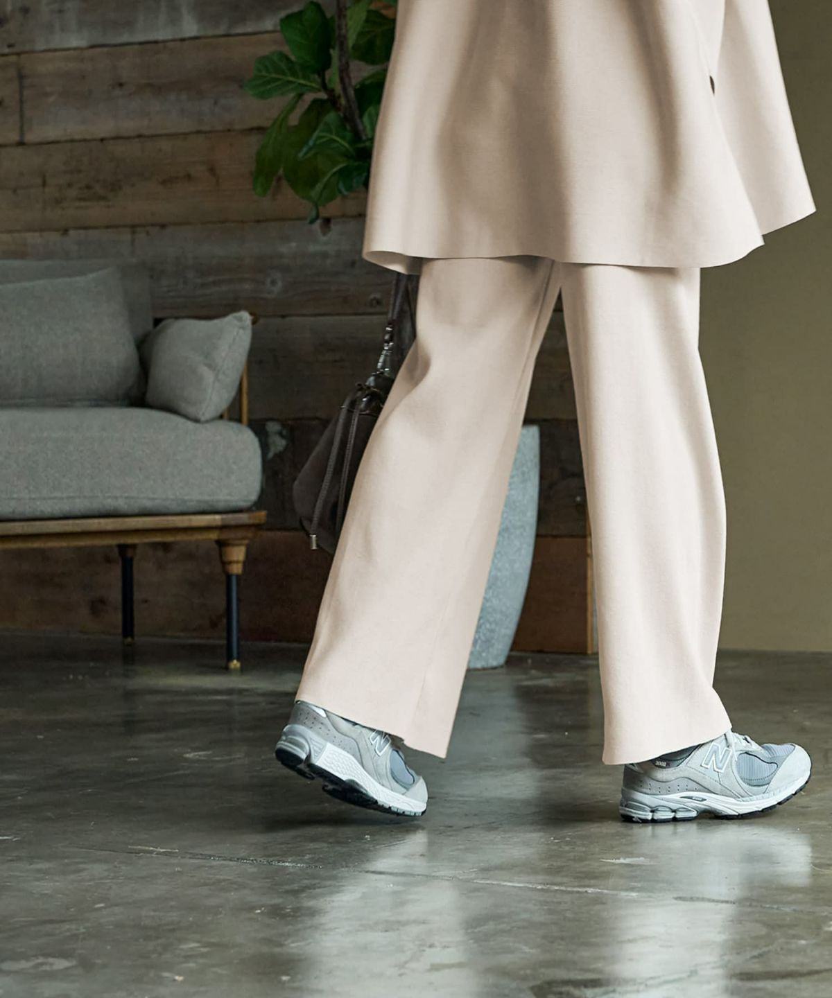 着用イメージ 166cm アイボリー