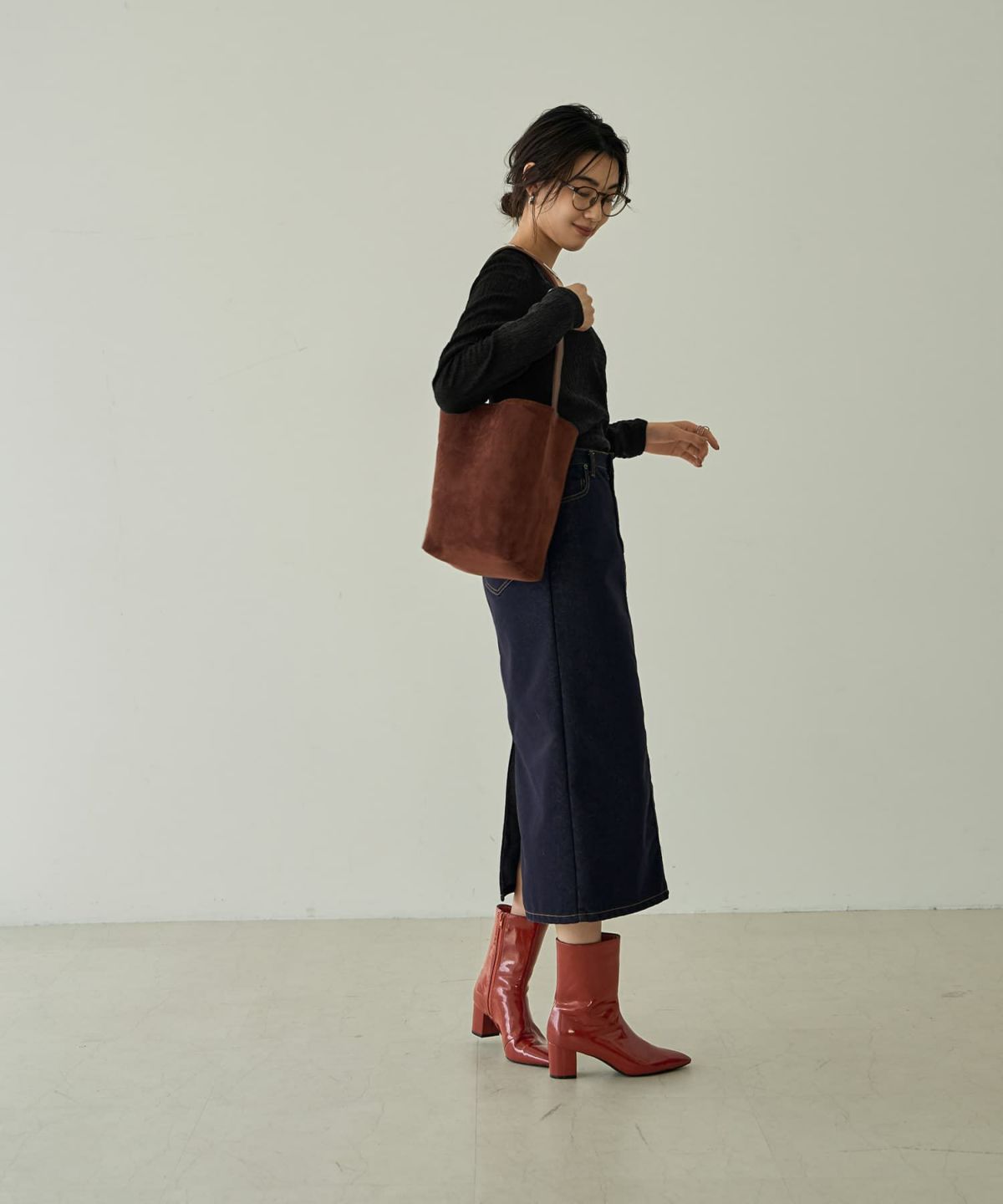 着用イメージ 166㎝　ブラウン