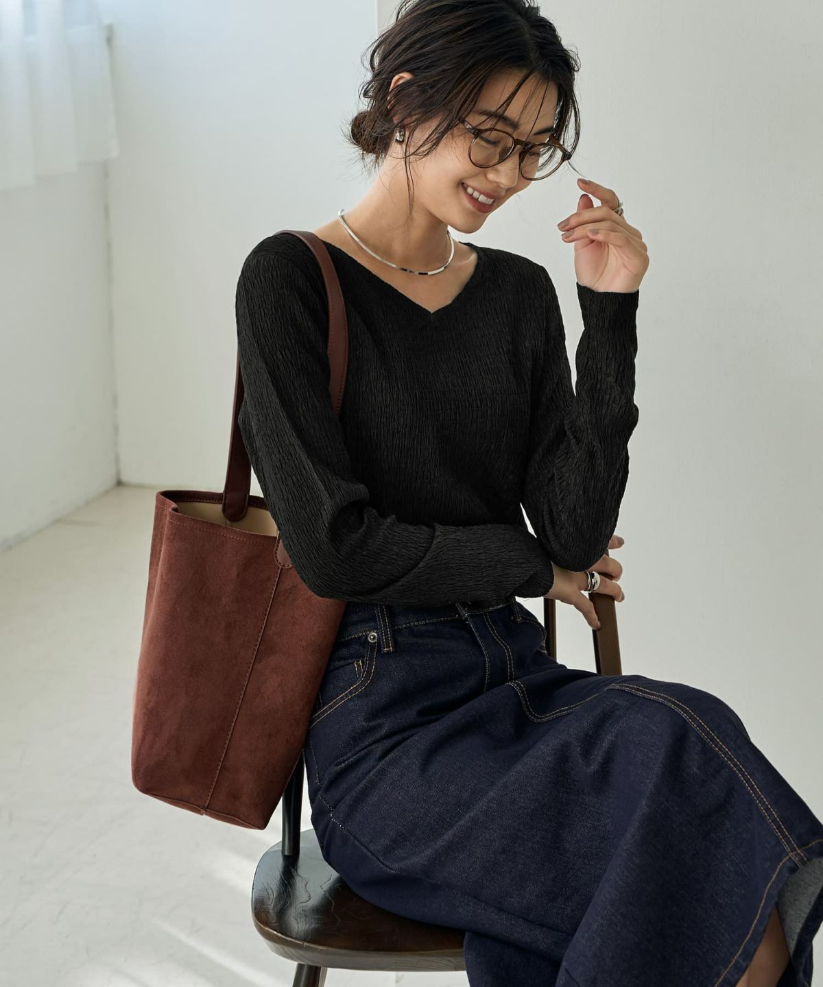 着用イメージ 166㎝　ブラウン