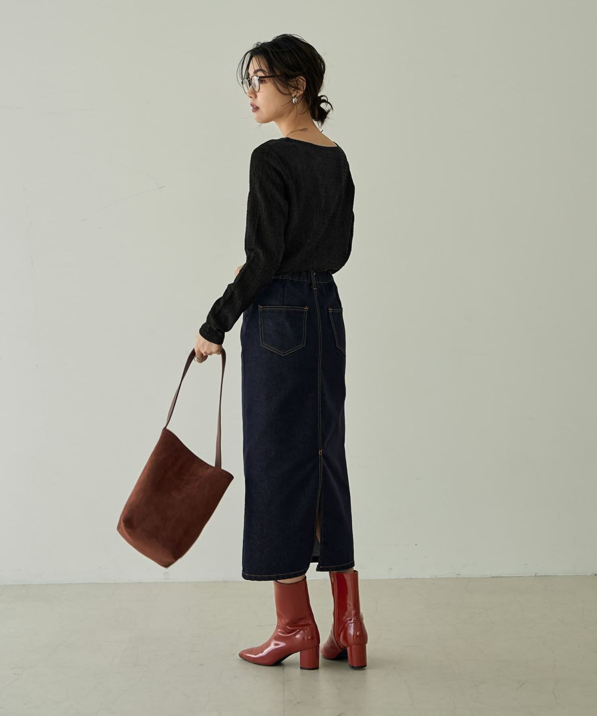 着用イメージ 166㎝　ブラウン