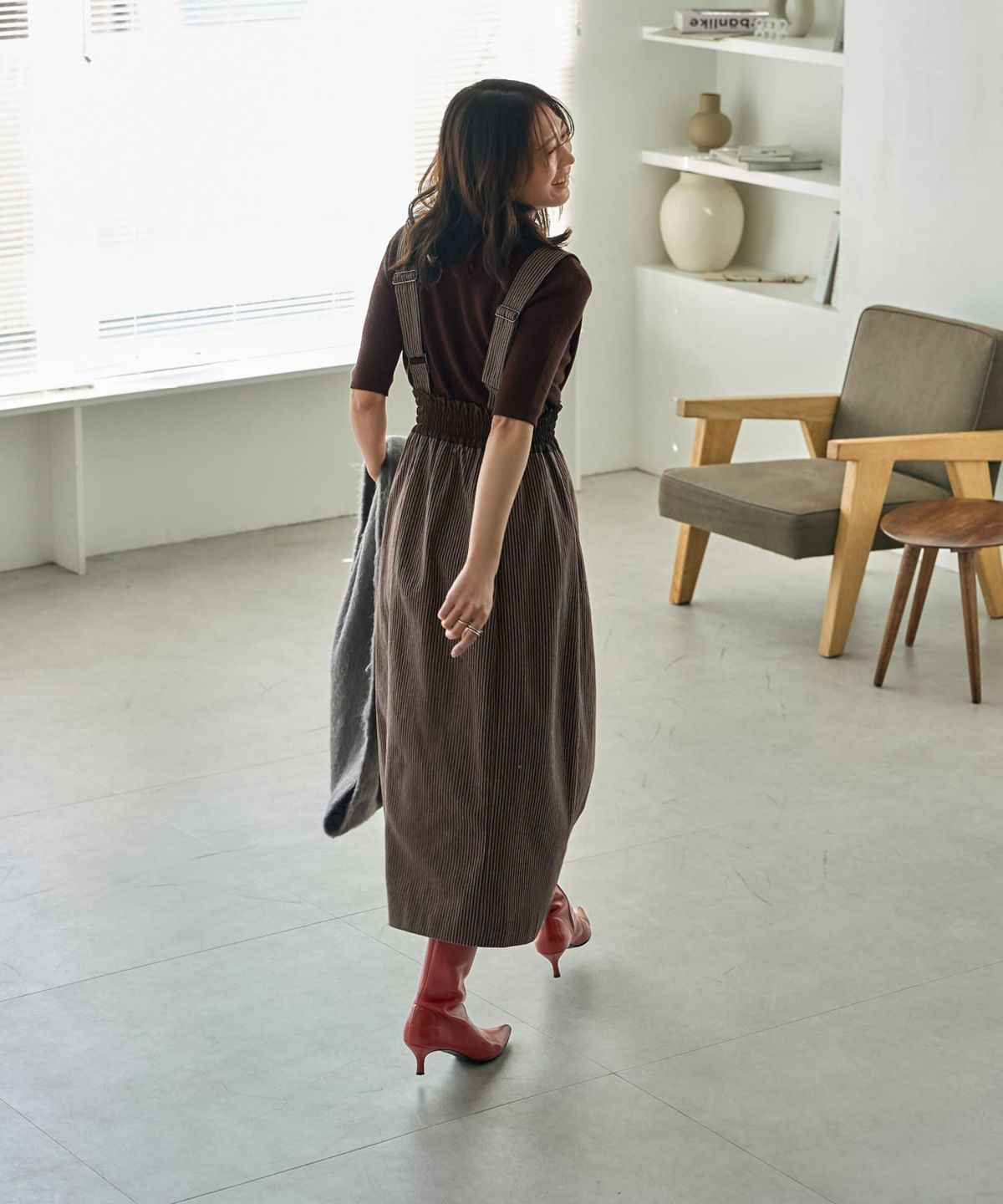 着用イメージ 166cm Sサイズ ブラウン