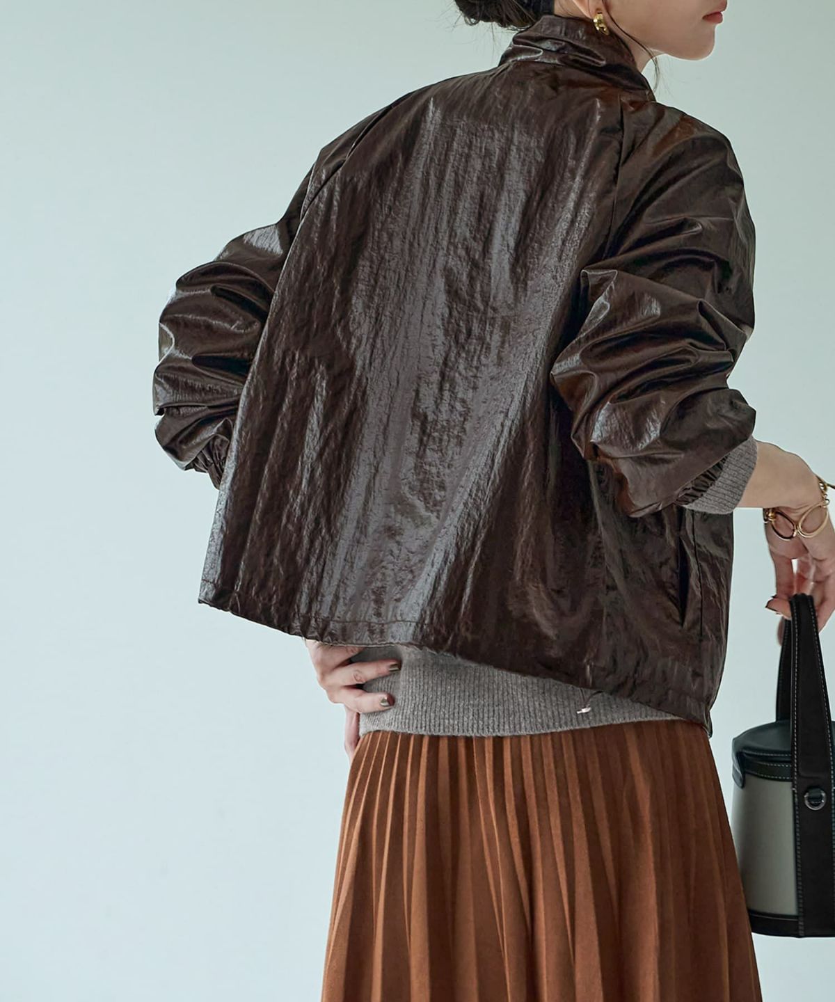 着用イメージ 166cm　ブラウン