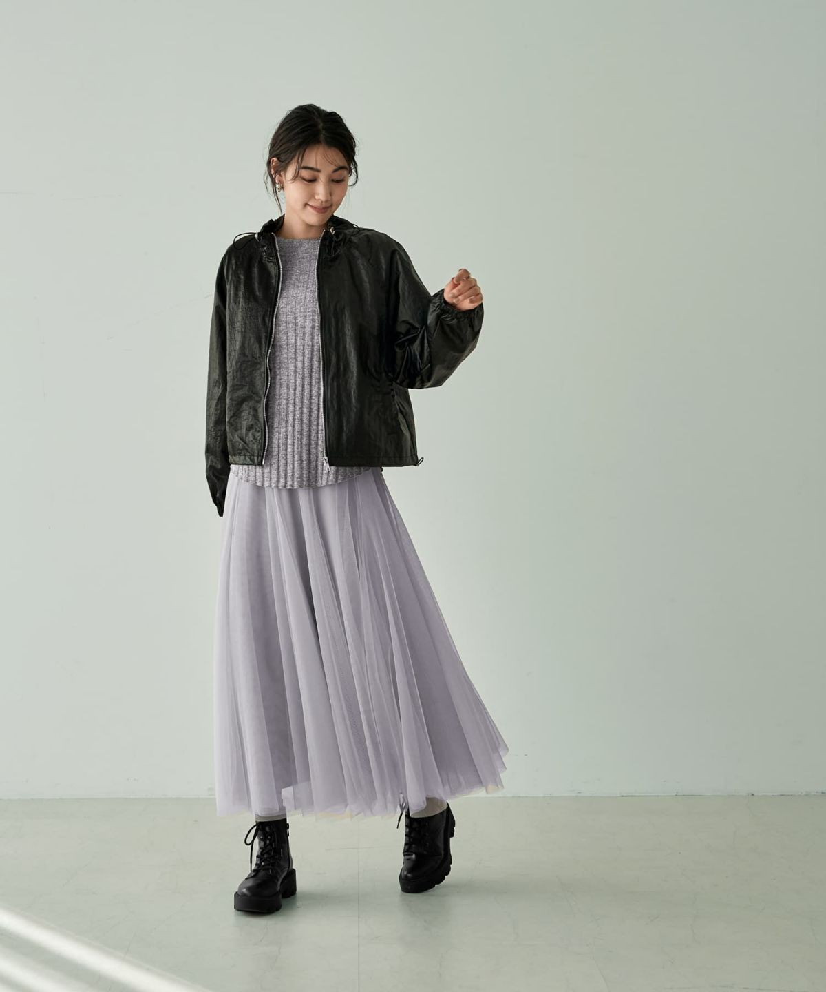 着用イメージ 166cm　ブラック