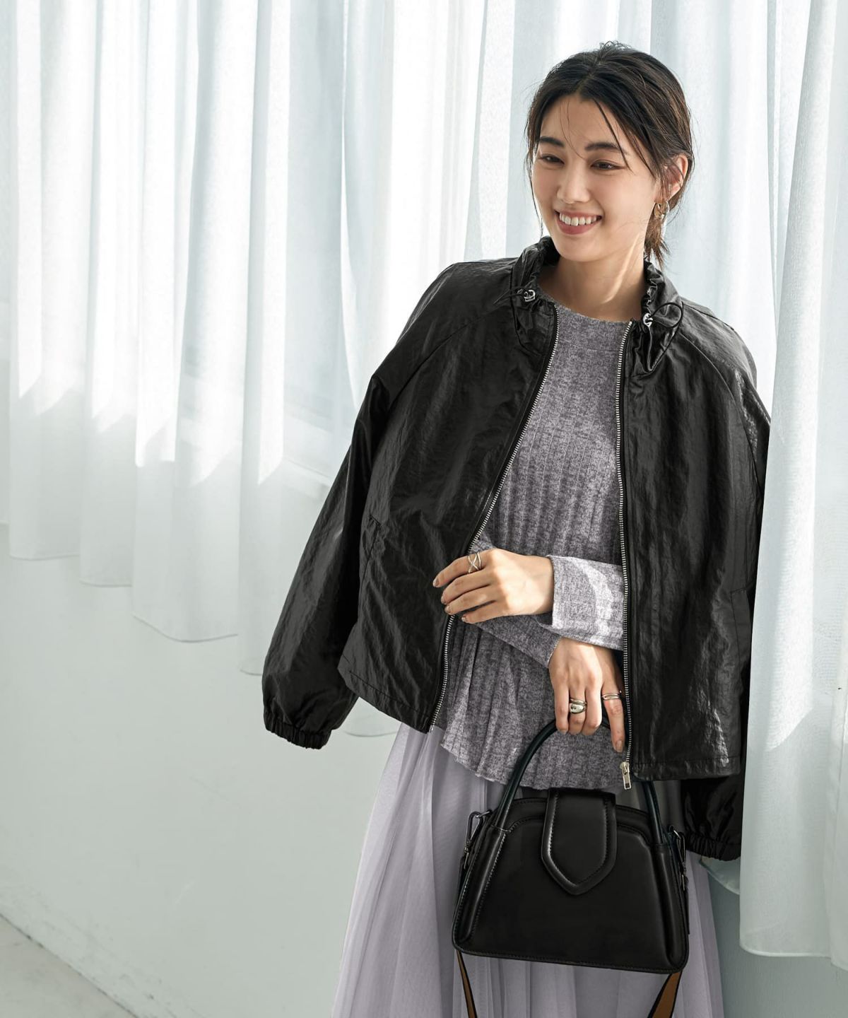 着用イメージ 166cm　ブラック