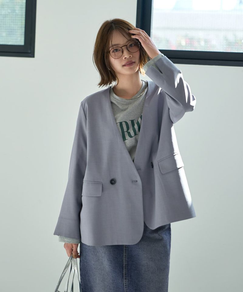 軽量ノーカラージャケット | おしゃれな大人レディース