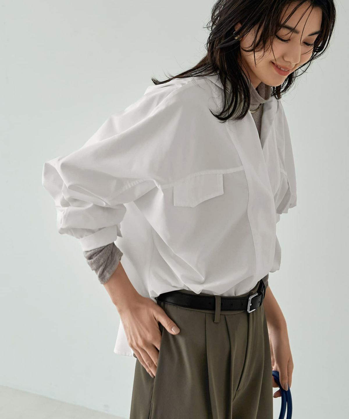 着用イメージ 166㎝　ホワイト