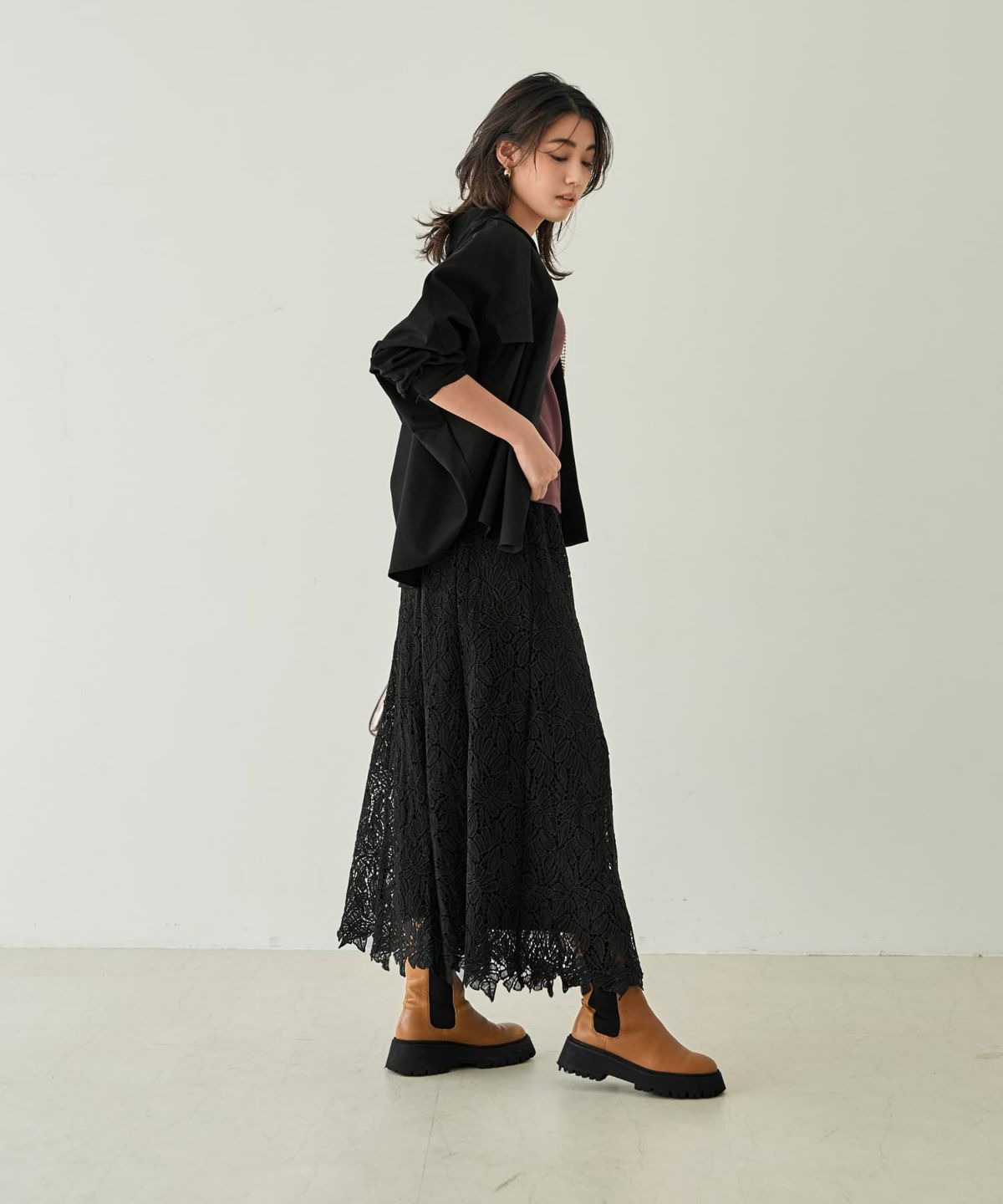 着用イメージ 166㎝　ブラック