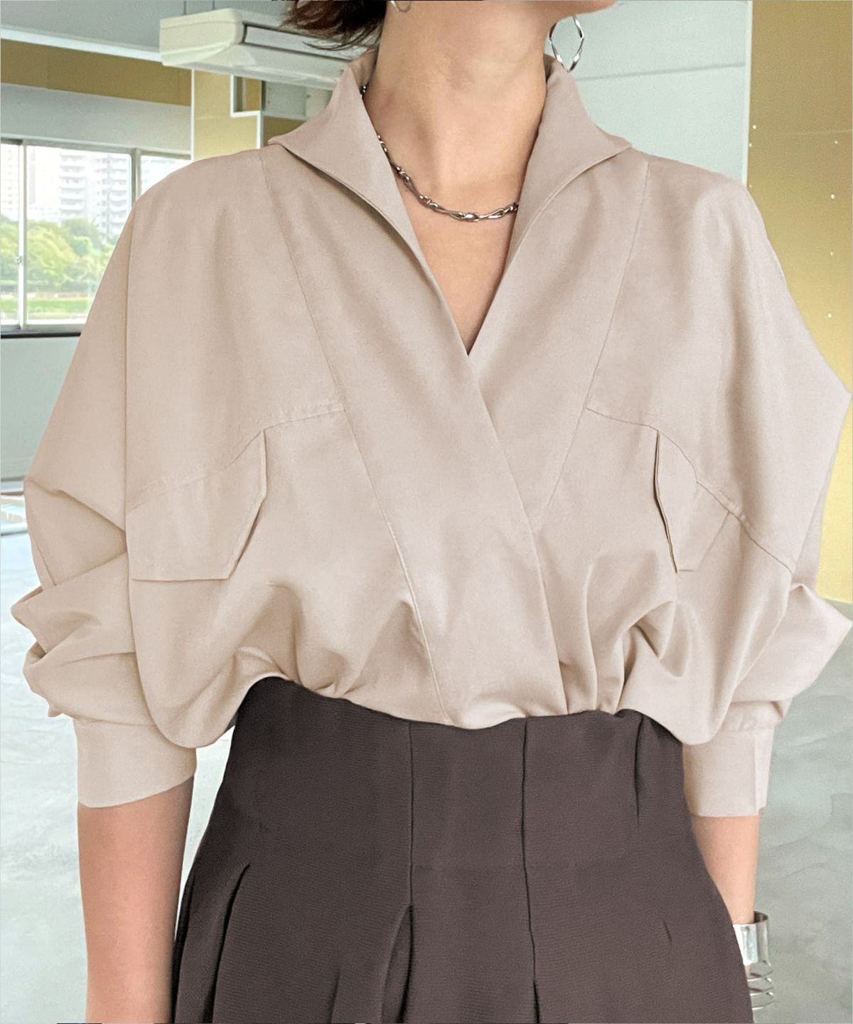 着用イメージ 163㎝　ベージュ