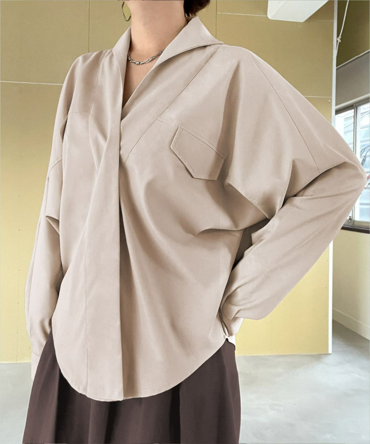 着用イメージ 163㎝　ベージュ