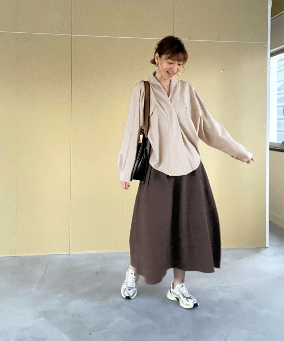 着用イメージ 163㎝　ベージュ