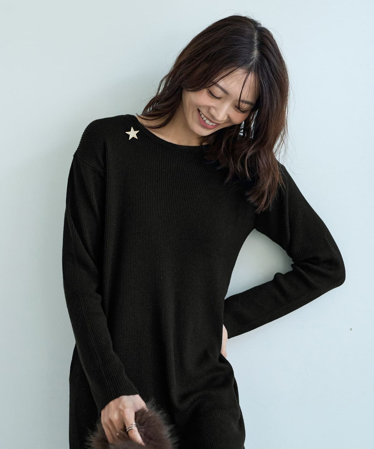 着用イメージ 166cm ブラック 02サイズ