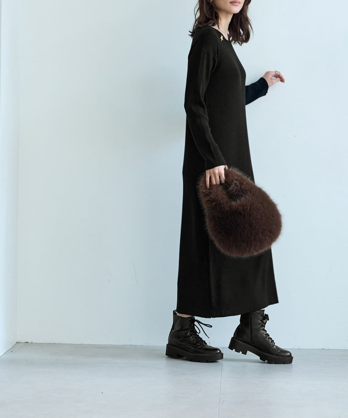 着用イメージ 166cm ブラック 02サイズ