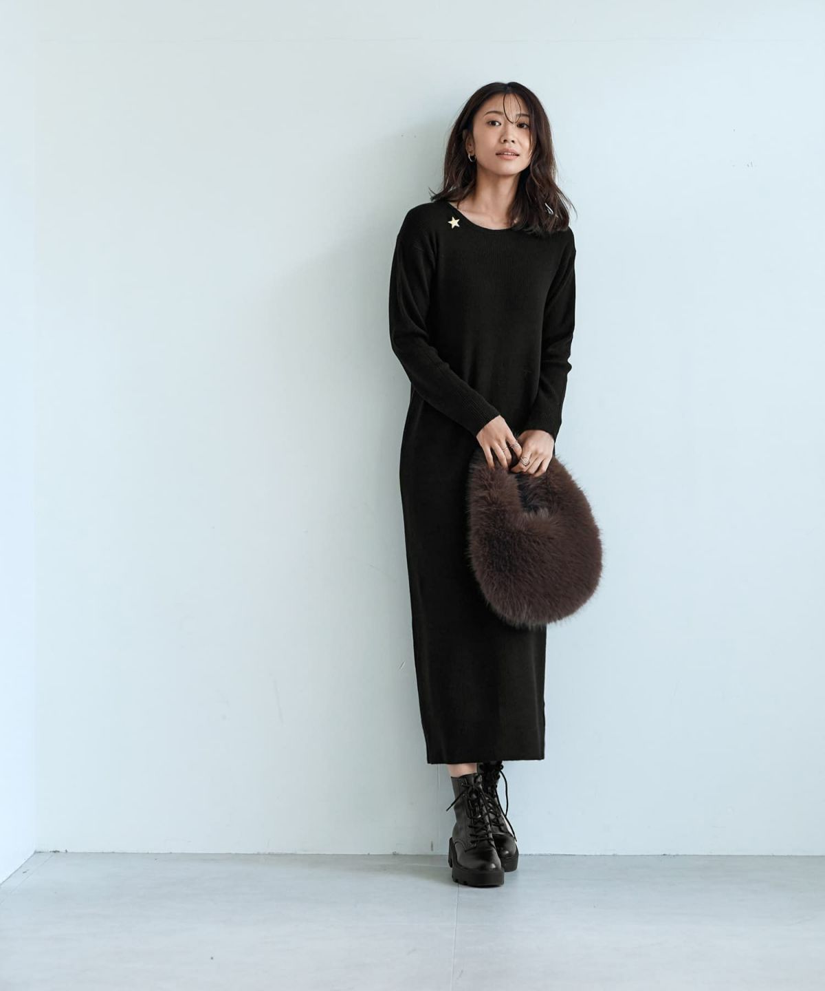 着用イメージ 166cm ブラック 02サイズ