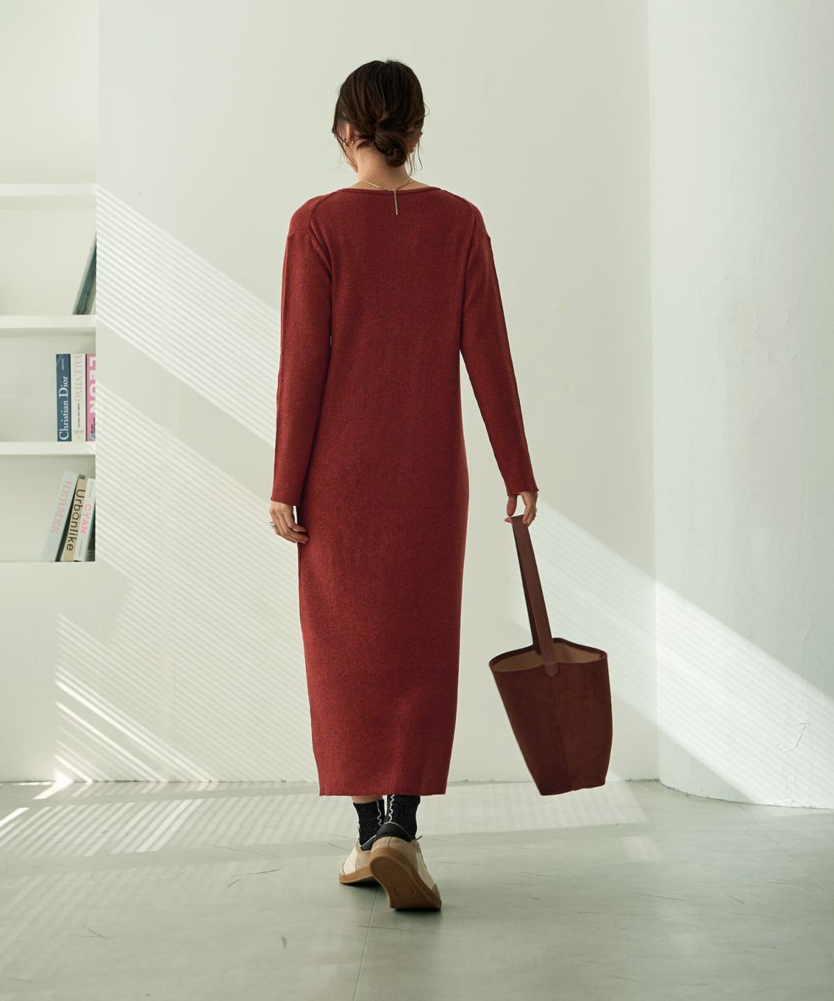 着用イメージ 166cm ブリックレッド 02サイズ