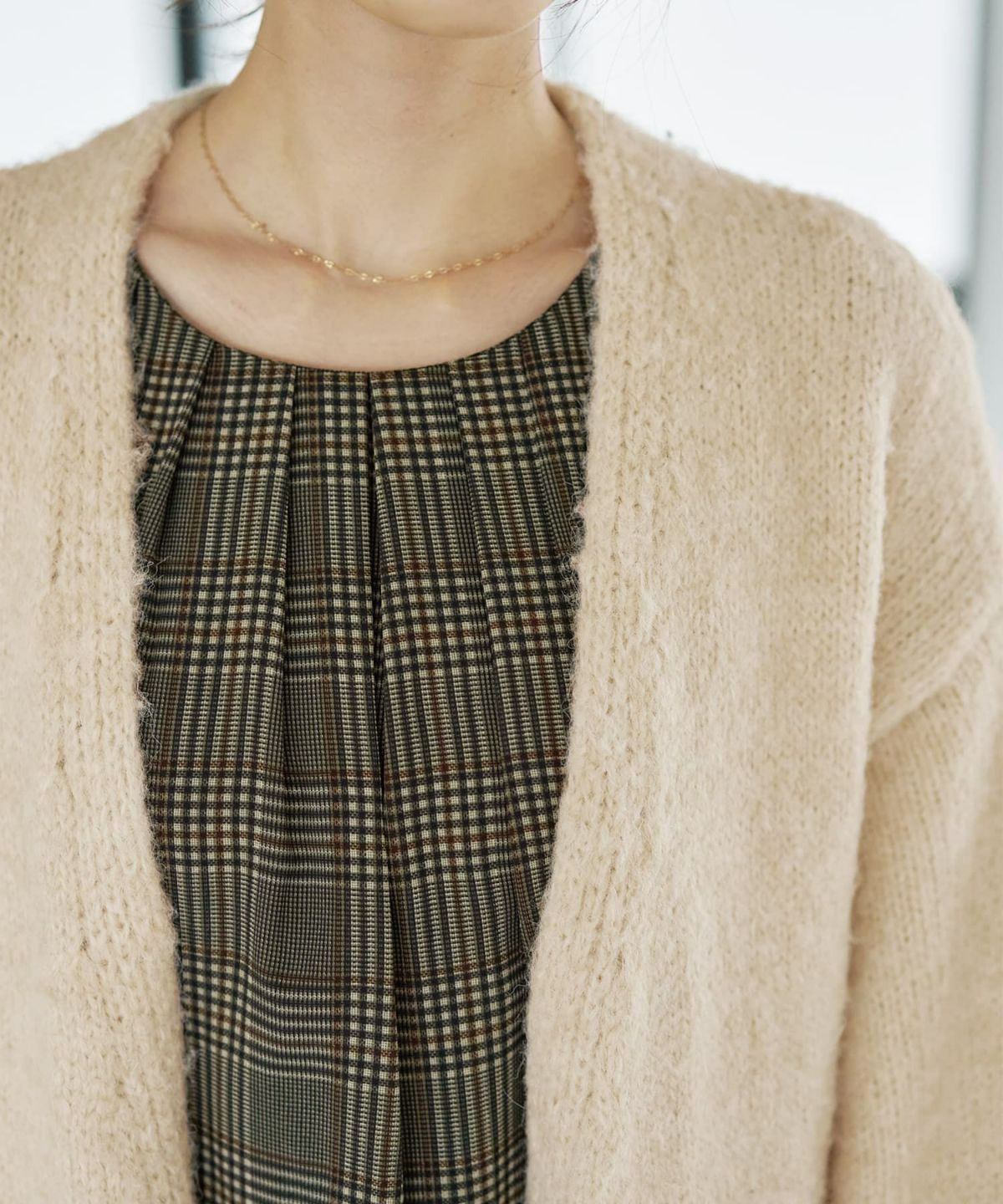 着用イメージ 166cm エクリュ