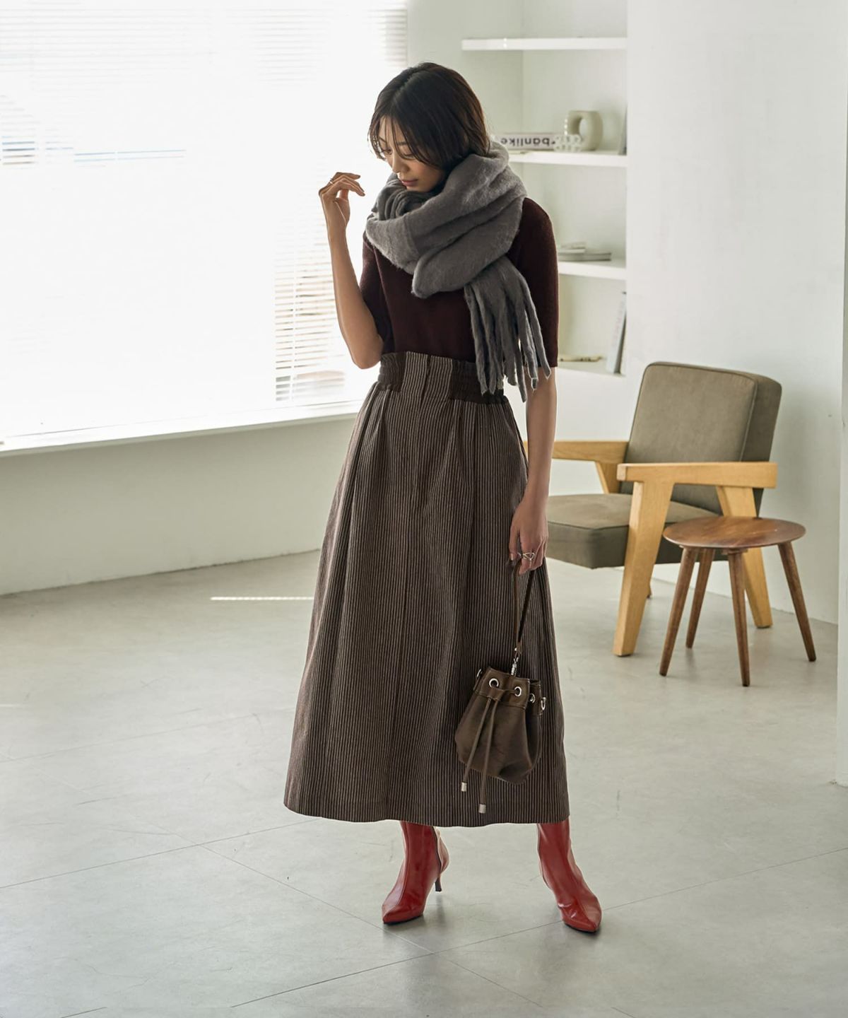 着用イメージ 166㎝　グレー