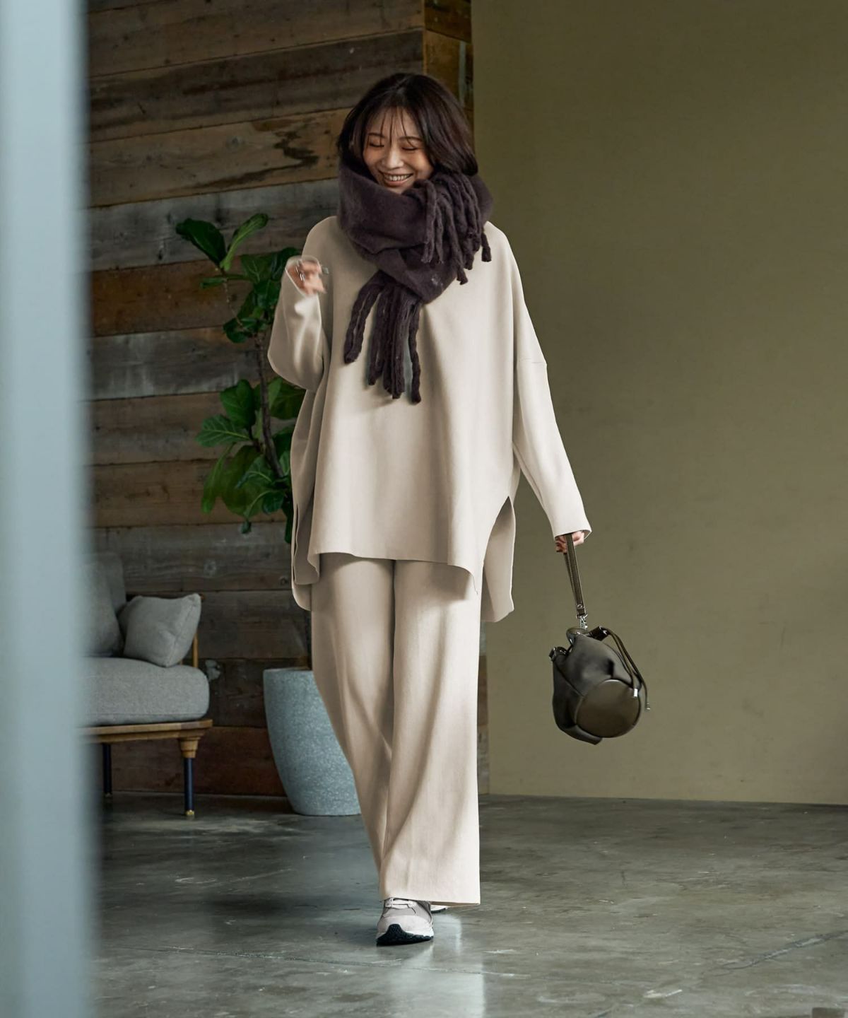 着用イメージ 166㎝　セピア