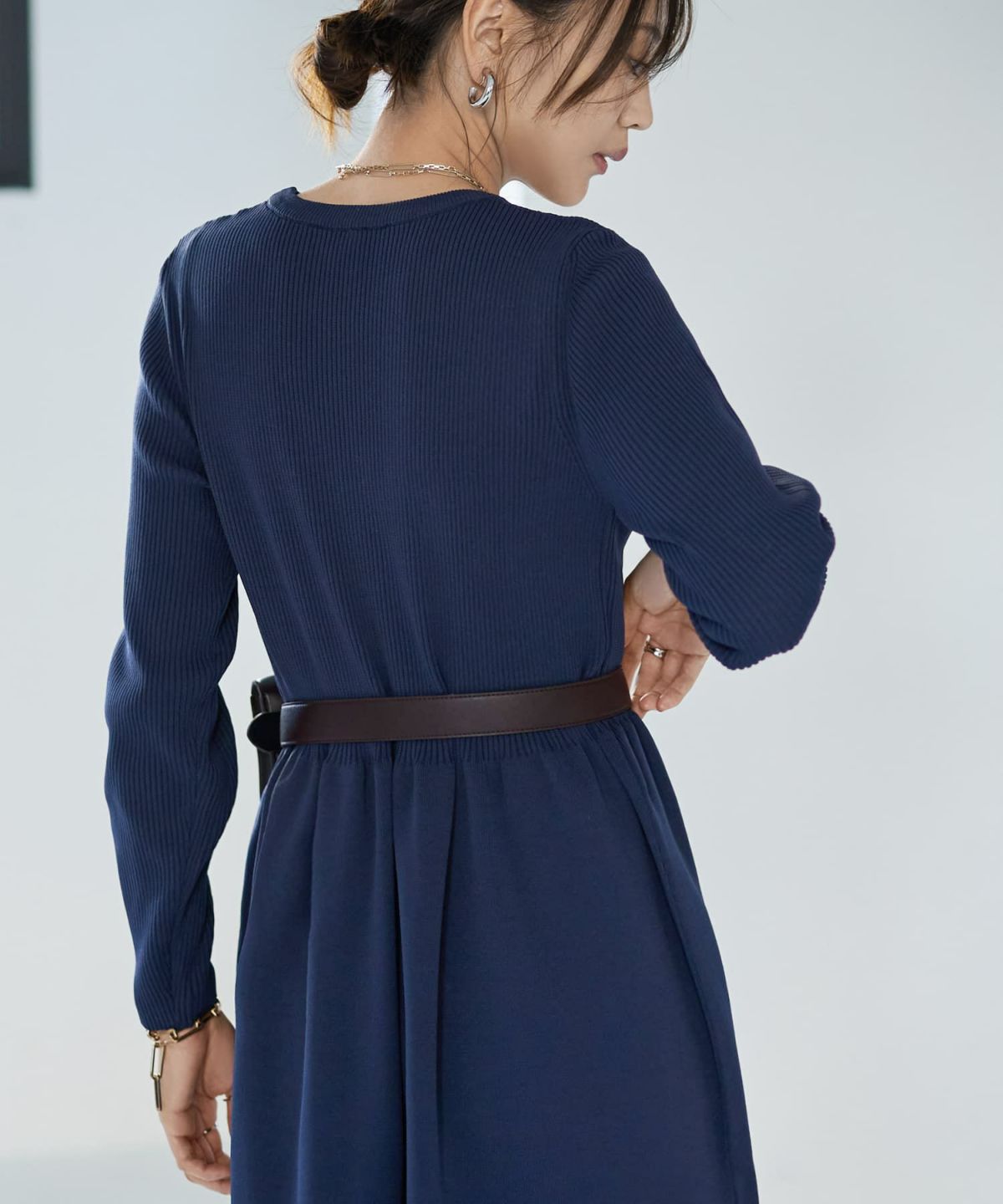 着用イメージ 166cm ネイビー 02サイズ