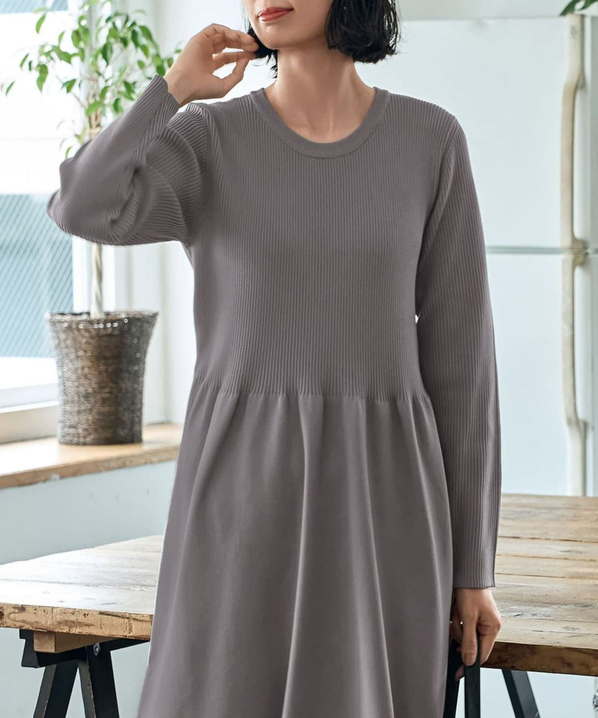 着用イメージ 165cm ライトグレー 02サイズ