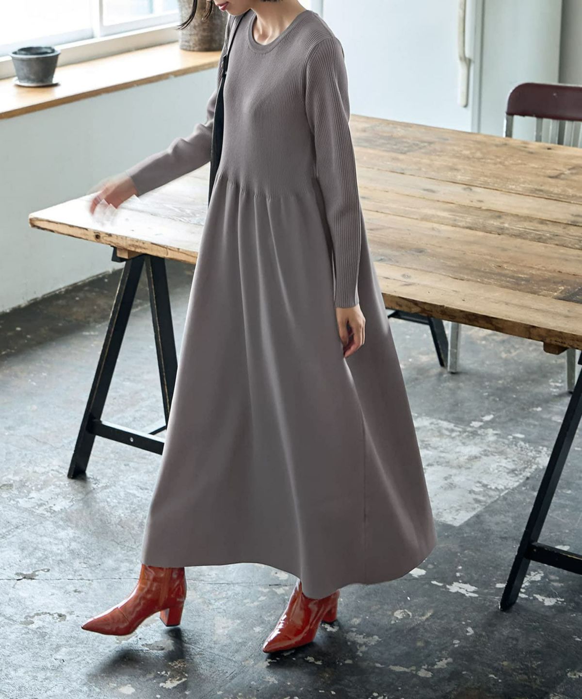 着用イメージ 165cm ライトグレー 02サイズ