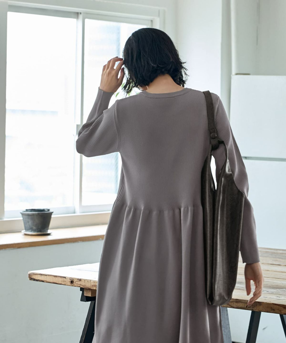 着用イメージ 165cm ライトグレー 02サイズ