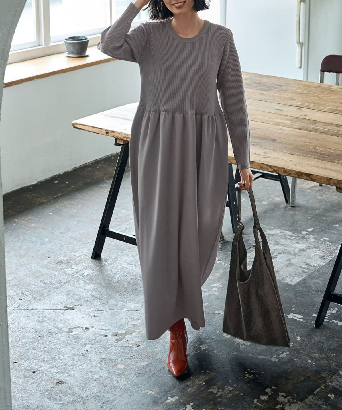 着用イメージ 165cm ライトグレー 02サイズ