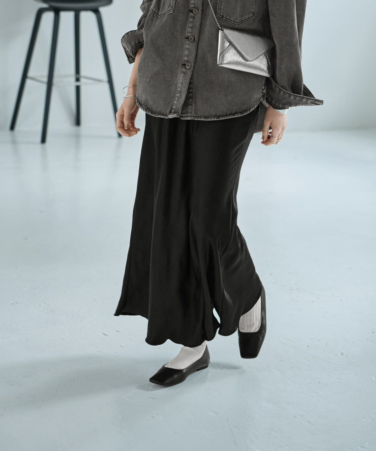 着用イメージ 167cm ブラック 02サイズ