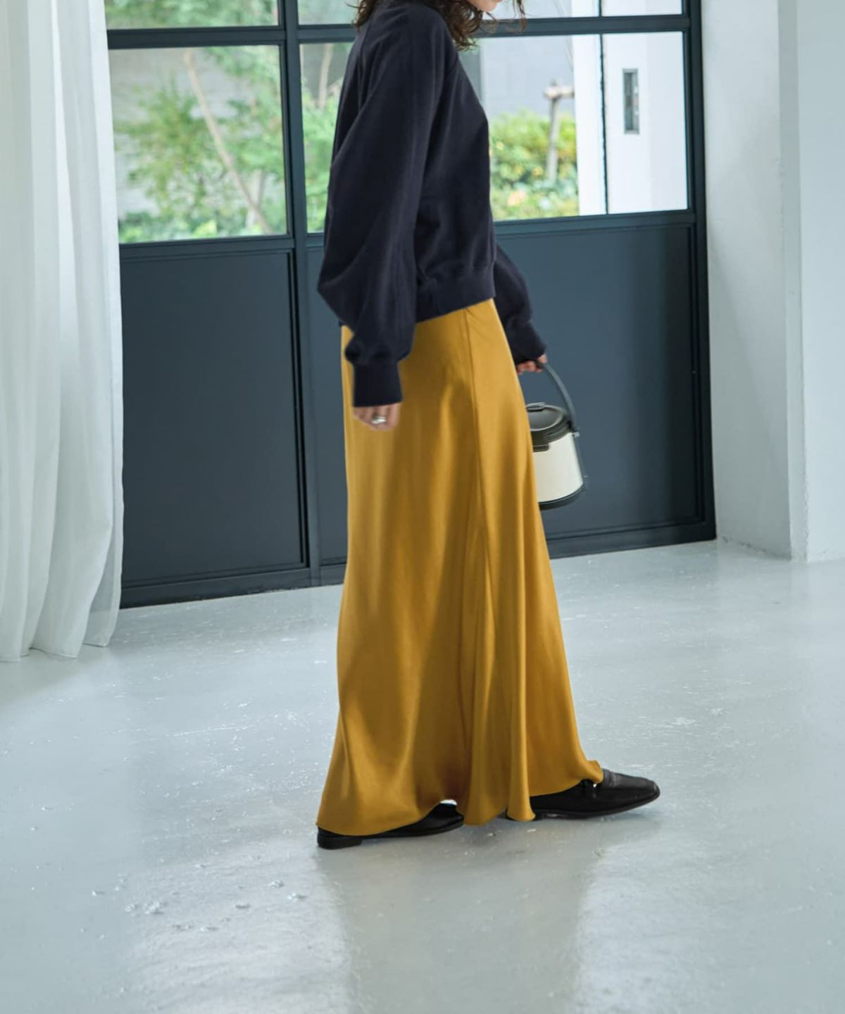 着用イメージ 167cm マスタードゴールド 02サイズ