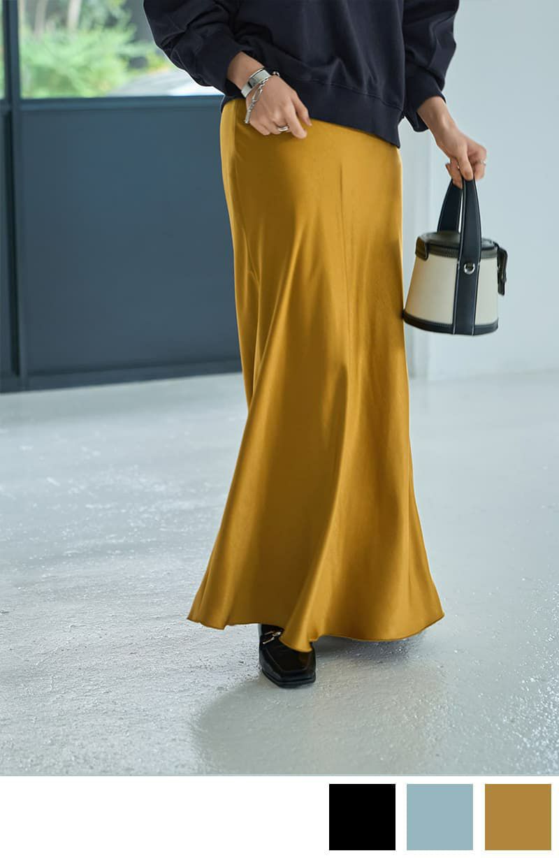 バイヤスサテンマーメイドスカート | おしゃれな大人レディース