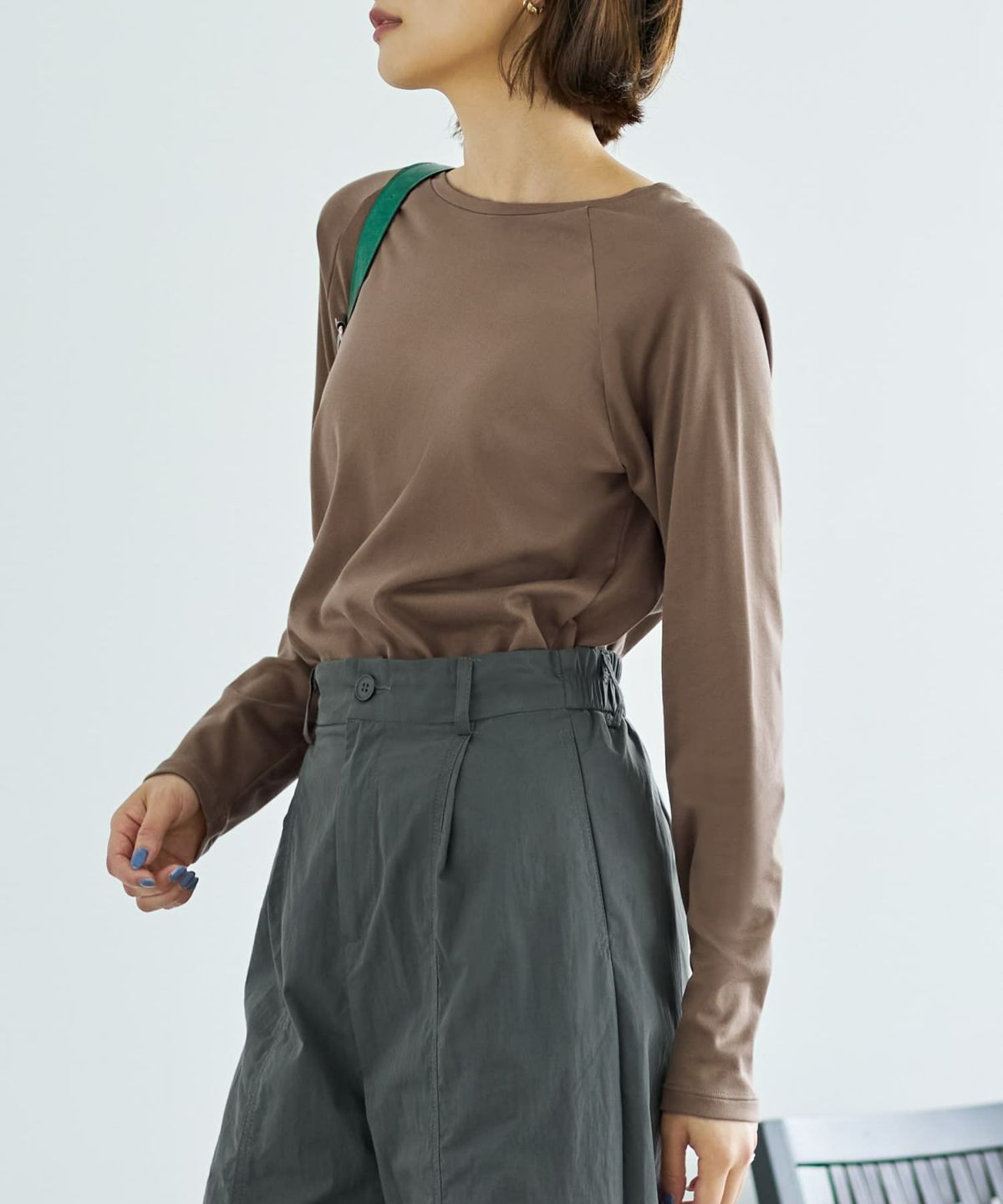 着用イメージ 167cm オリーブベージュ