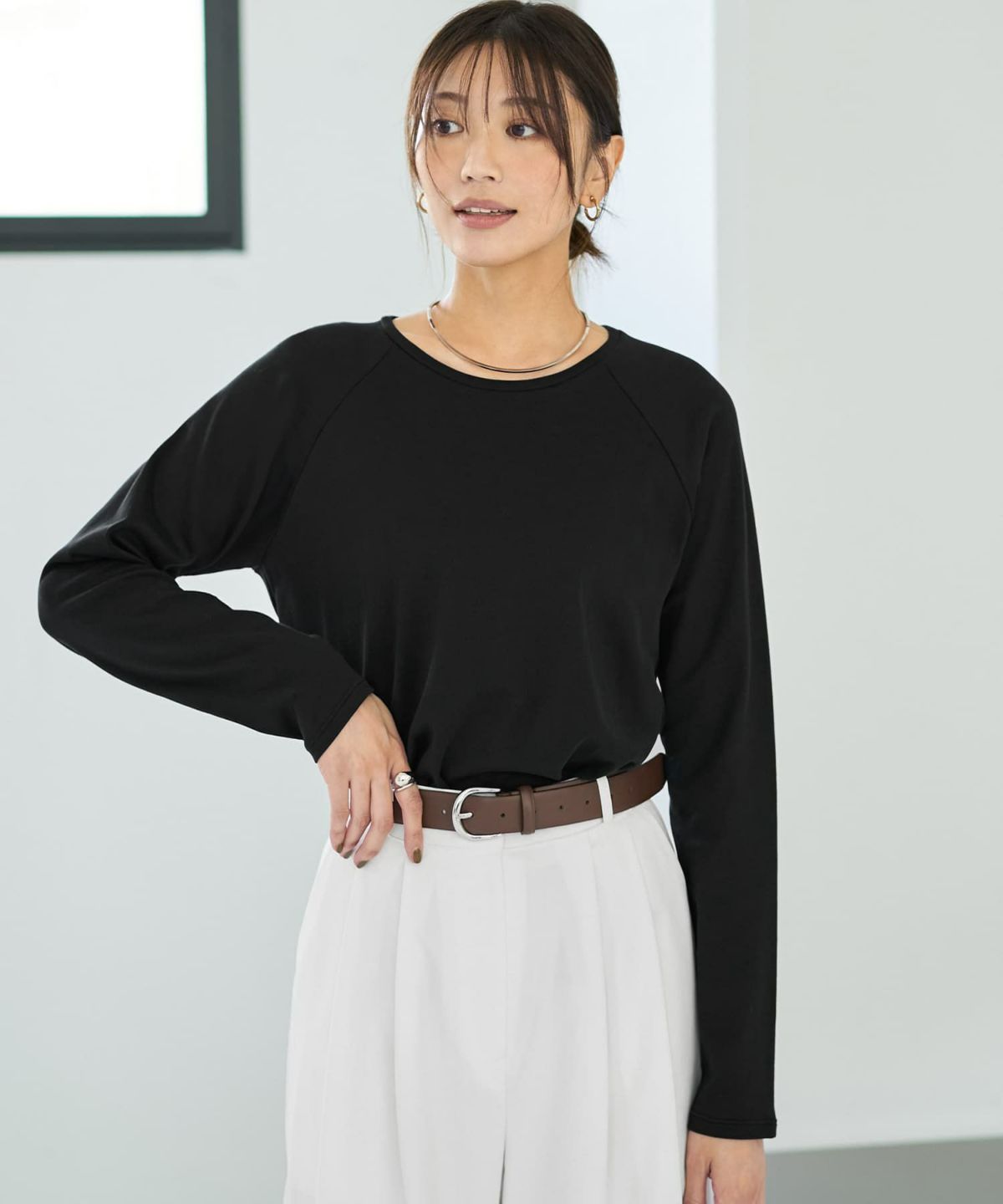 着用イメージ 166cm ブラック